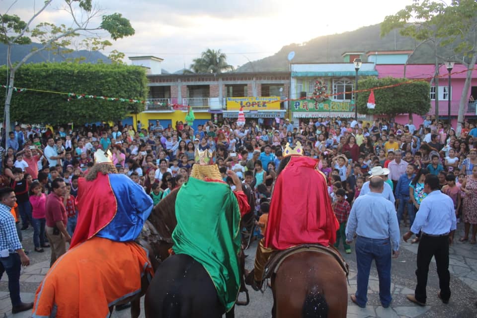 Con la llegada de los Reyes Magos en el Municipio de Tecpatán, Chiapas.